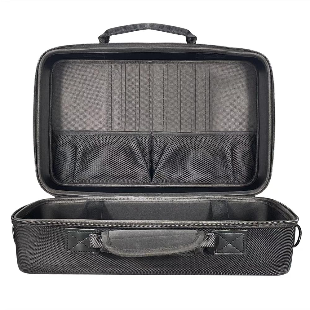 Funda de Transporte rígida Consola para PS5 Slim Funda Protectora Organizador de Viaje Resistente a los arañazos Bolsa de Almacenamiento portátil con Correa para el Hombro (Negro)