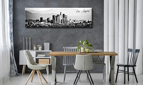 Miniatura 4 de DJSYLIFE - Lienzo decorativo para pared con diseño de paisaje urbano, color negro y blanco
