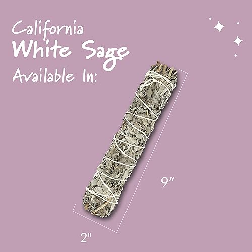 Miniatura 9 de ESPOIR  AMOUR White Sage - 25 palos de salvia espiritual de 4 pulgadas para manchas curación y ritual palos de salvia atados a mano para limpiar la