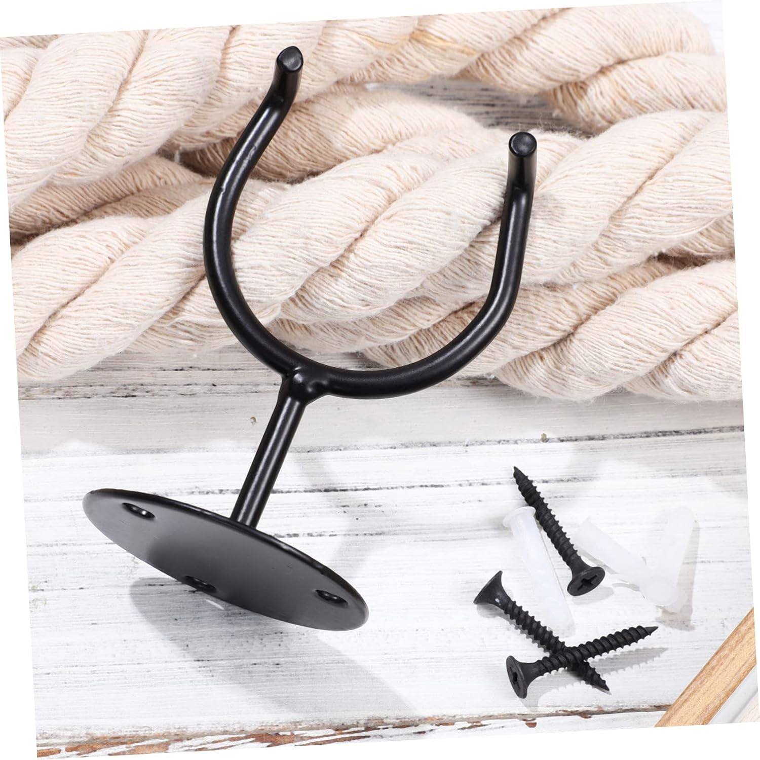6Pcs Wall Mounted Baseball Bat Rack Durable Display Holders for Bats and Balls Sturdy Organizer Bracket for Baseball Softball Finish