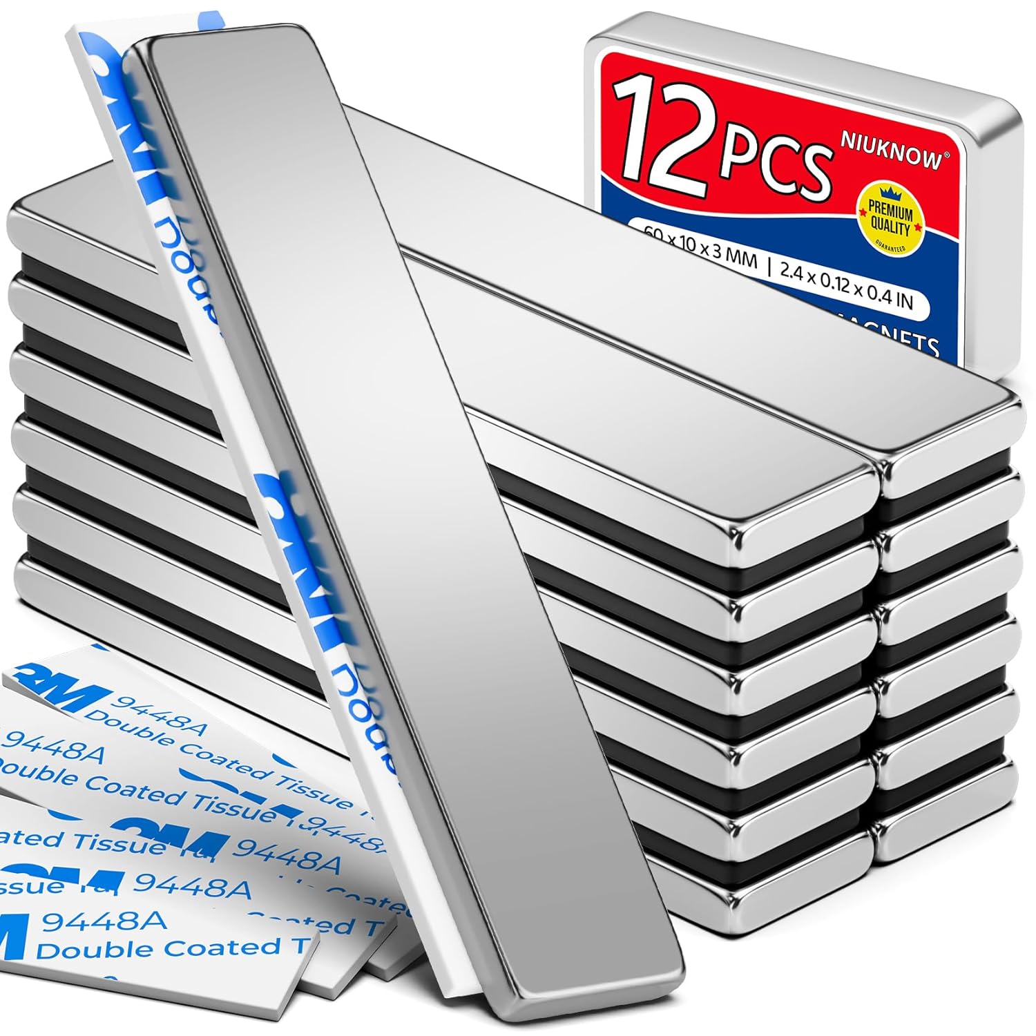 12Pack Strong Rare Earth Neodymium Magnets (12Pcs) Thumbnail