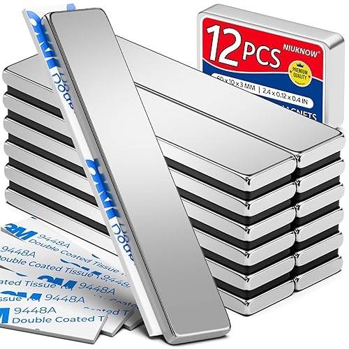 Vista 35 de Paquete de 30 barras de imanes fuertes y resistentes, 0.787 x 0.197 x 0.079 in, pequeños imanes de tierras raras, mini tira de imanes de neodimio