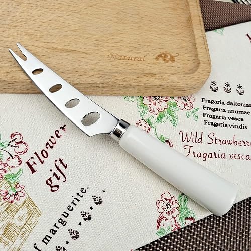 Miniatura 7 de 4 piezas de cuchillo de queso PRONGED 6.5 pulgadas acabado fino liso SUS430 acero inoxidable 6 pulgadas cortador de queso cortador de queso con