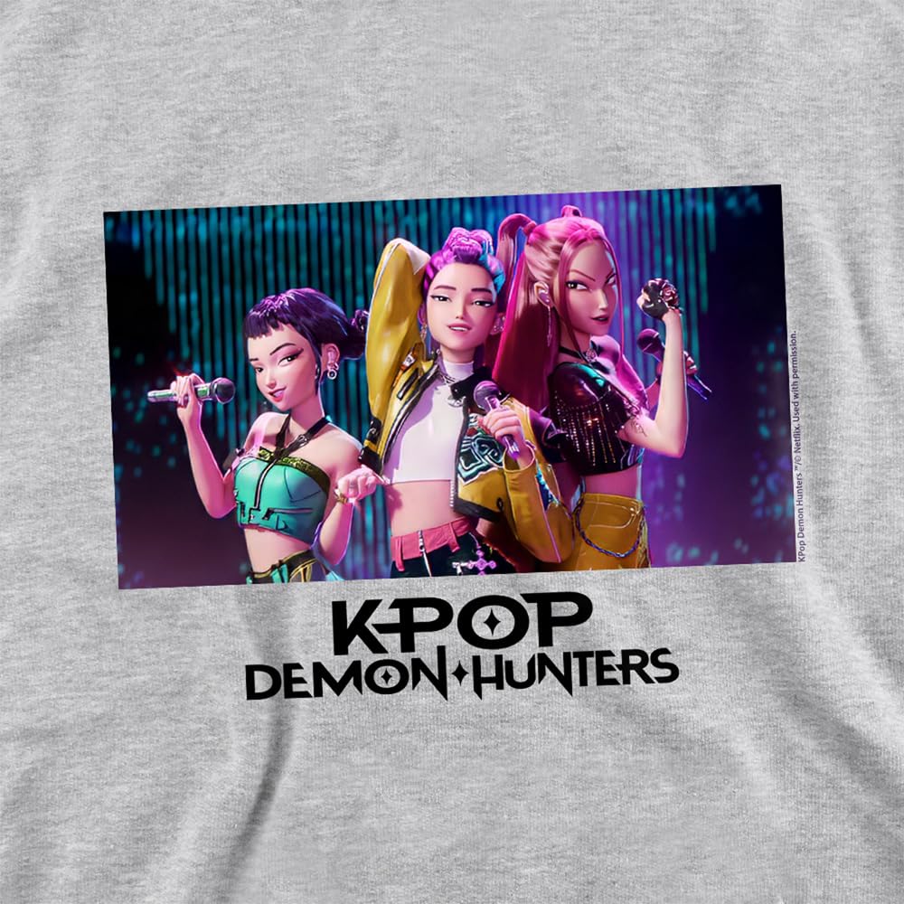 KPOP Demon Hunters KPOP Demon Hunters Huntrix Group Singing Youth Kids Boy Girls Pull-Over Hoodie Felpa con Cappuccio Unisex - Bambini e Ragazzi