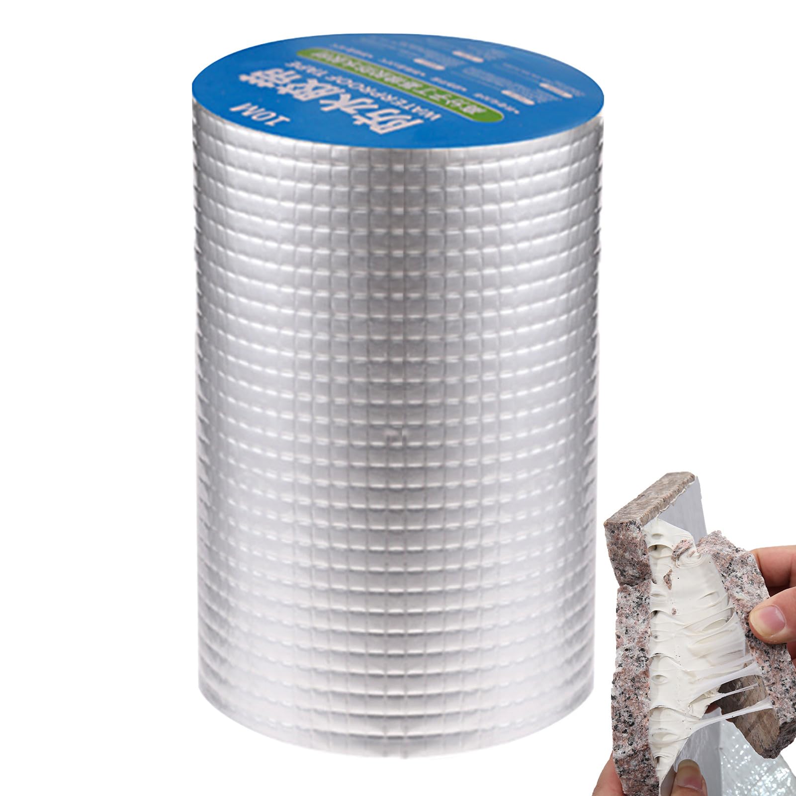 gooch Cinta de barrera de vapor, cinta de fontanería para fugas, cinta de sellado de butilo con fuerte adhesión, autoadhesiva, lámina de aluminio para reparación de autocaravanas, ventanas, silicona