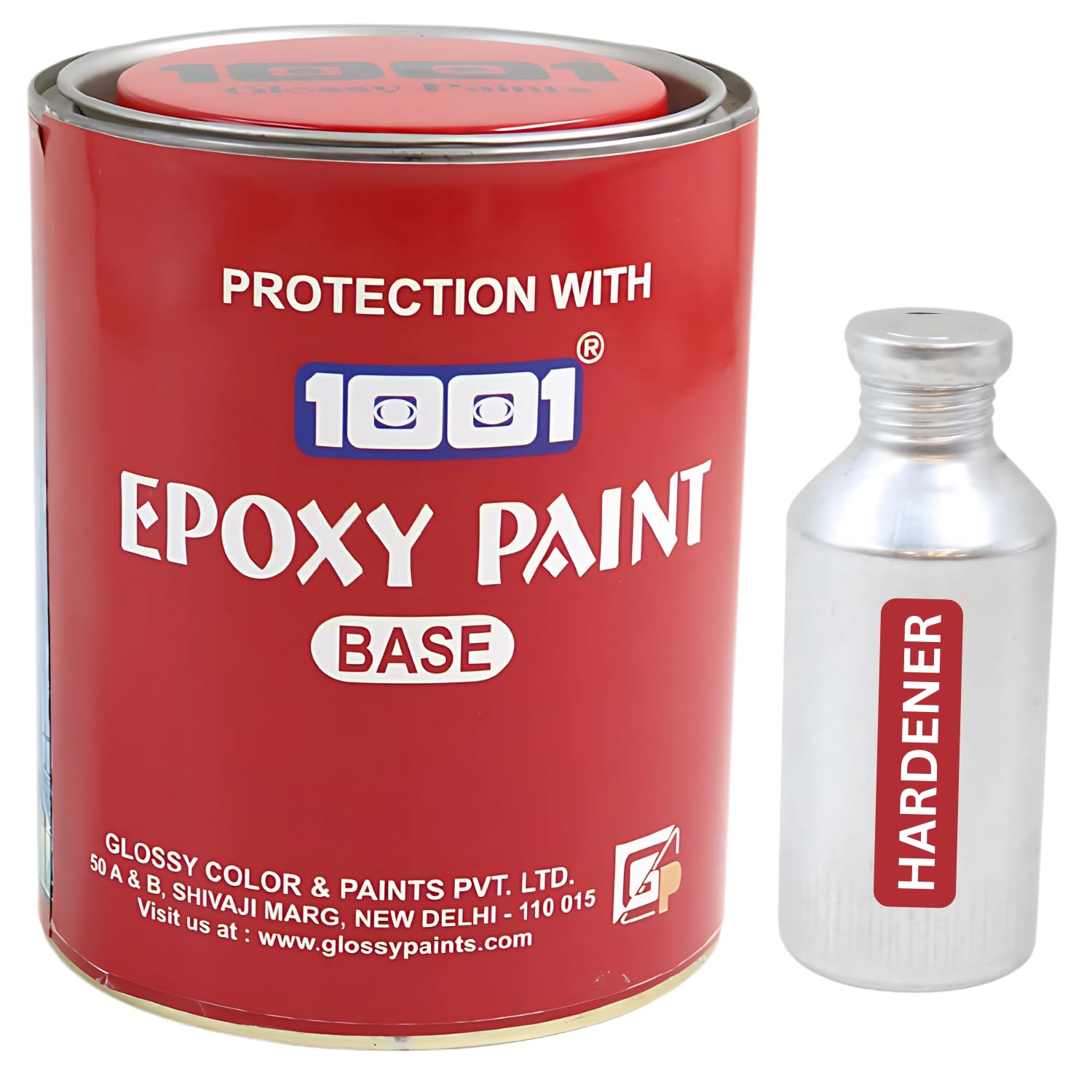 1001 Epoxy Paint HB Coating 2 Pack System | Heavy-Build Epoxy Paint for Tanks, Machinery, Kitchen, Garage Floor, Labs, Hospitals, Cemented Surfaces & More | Superior Glossy Finish – Light Blue 1ltr