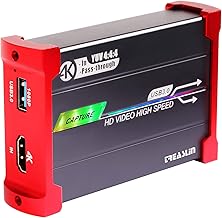 Capture Card 4K 60FPS,USB3.0 HD Video Capture Card Live Streaming for Xbox 360,PS4,PS5,NintendoSwitch,Wii U,camera on OBS,Twitch,YouTube,Mac,support YUY2 Zero Latency HDMI Loopout3218