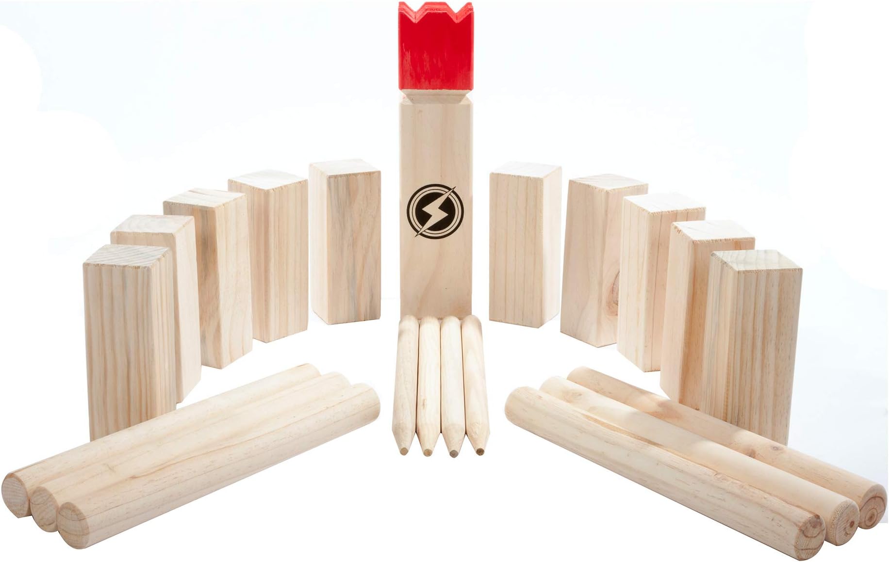 Striker Games Kubb Lawn Game - Outdoor Games - Party Games - Strategic Fun