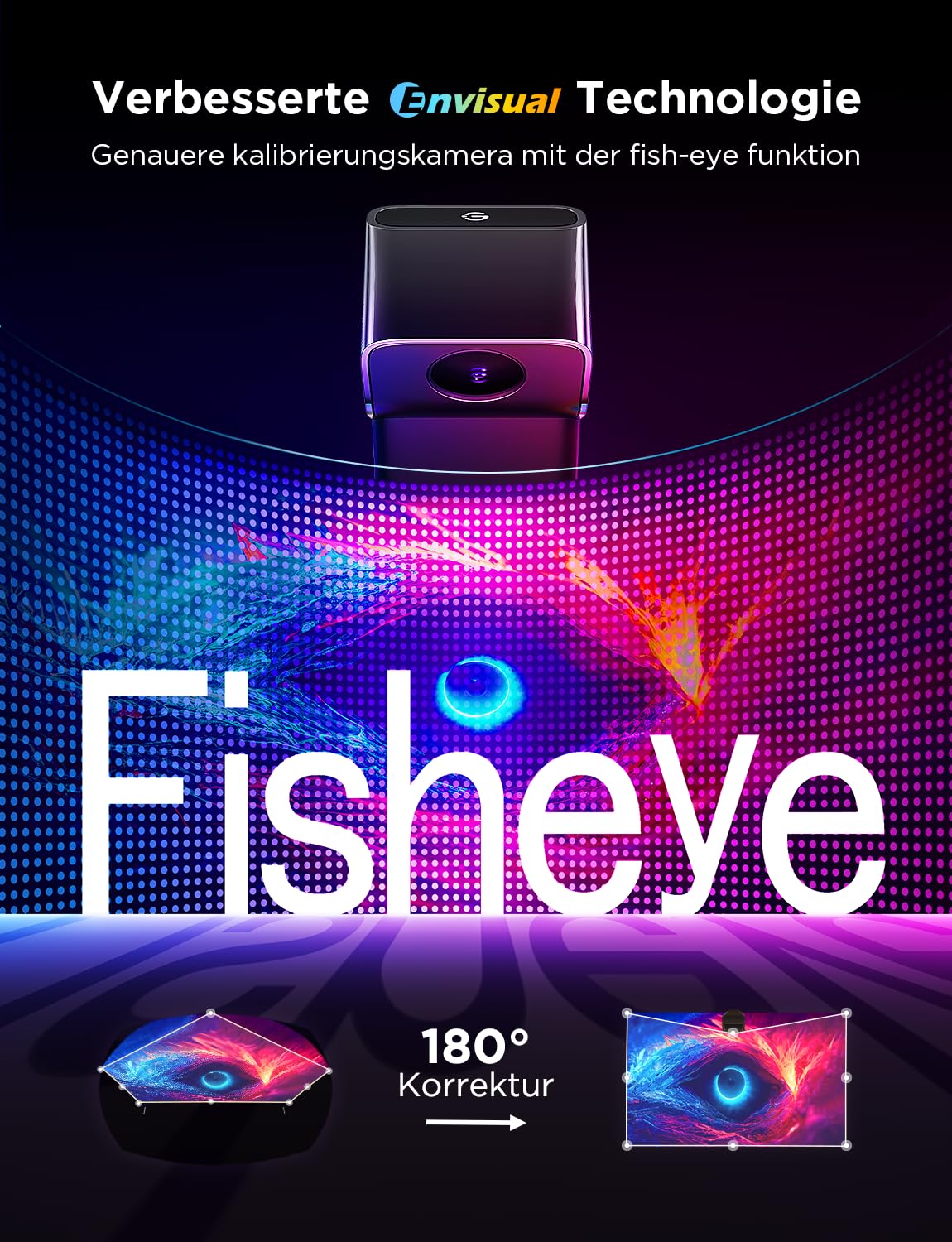 Govee TV Backlight 3 Lite für 55-65 Zoll Fernseher, 16 Millionen Farben | 3.6m RGBIC Strip mit Kamera, 15 Zoll Smart Lightbar, 4-in-1 LED-Perlen, kompatibel mit Alexa & Google Home, Schwarz