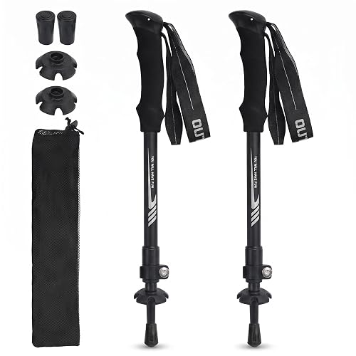 Bastones de trekking plegables de aluminio