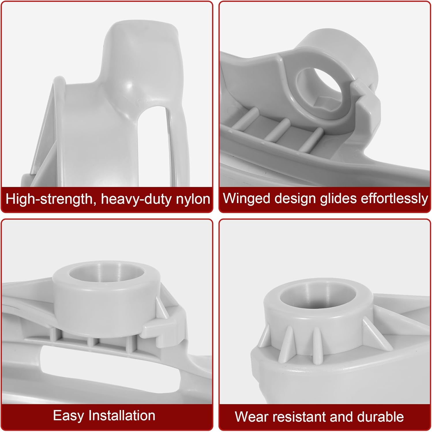 RUTU Heavy-Duty Tire Machine Duck Head for Coats – Replacement Part# 8184432/TC184432, Rim-Protecting Low Profile Nylon Mount/Demount Kit for Tire Changer Machine (Grey, 3Pack)