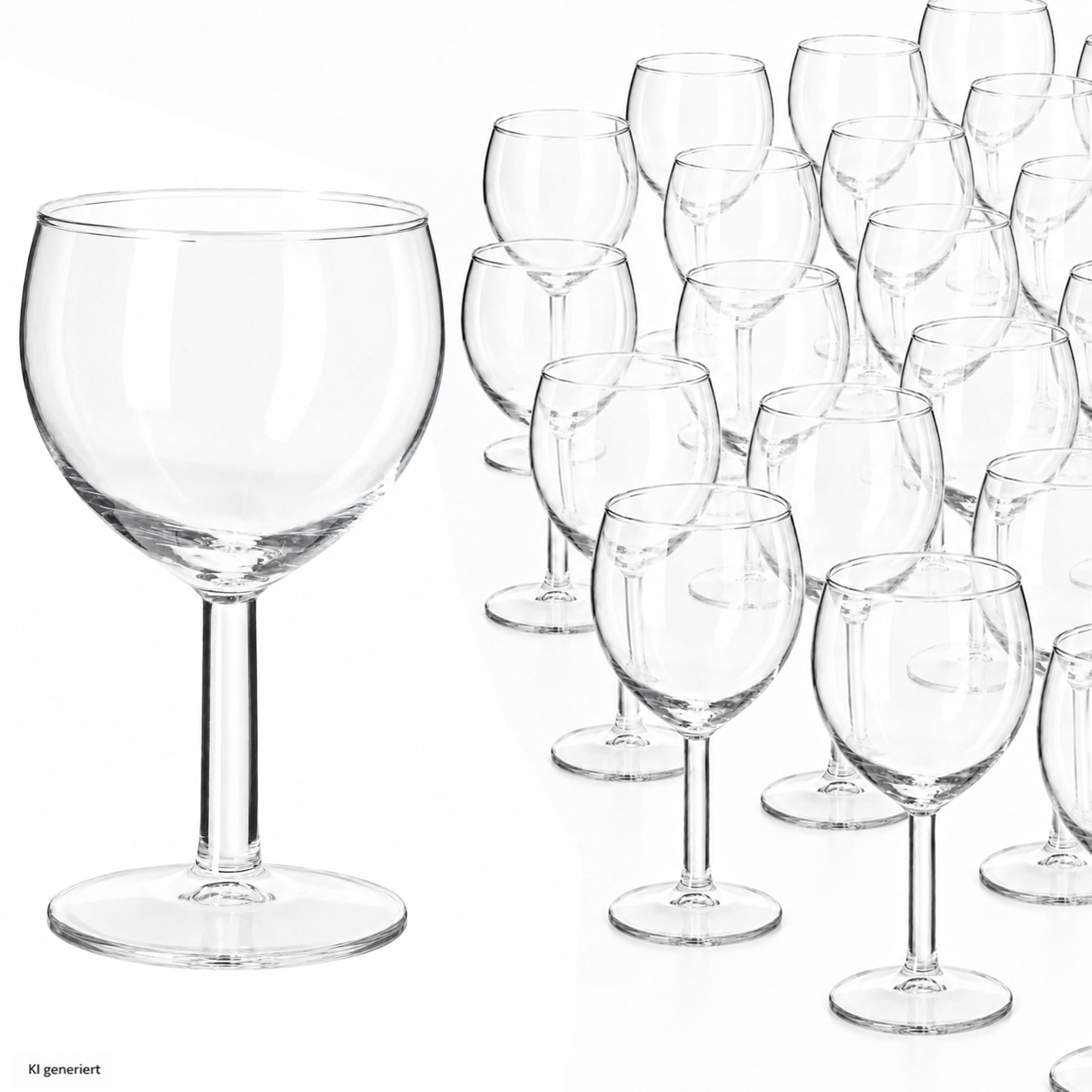MamboCat 60er Set Ballon Weingläser 190ml klassischer Weinkelch Rotweinglas | klares Glas, für sechzig Personen, Rotwein, Weißwein, Rosé & Dessertwein, Wasserglas für Bar, Restaurant & Gastronomie, 19cl