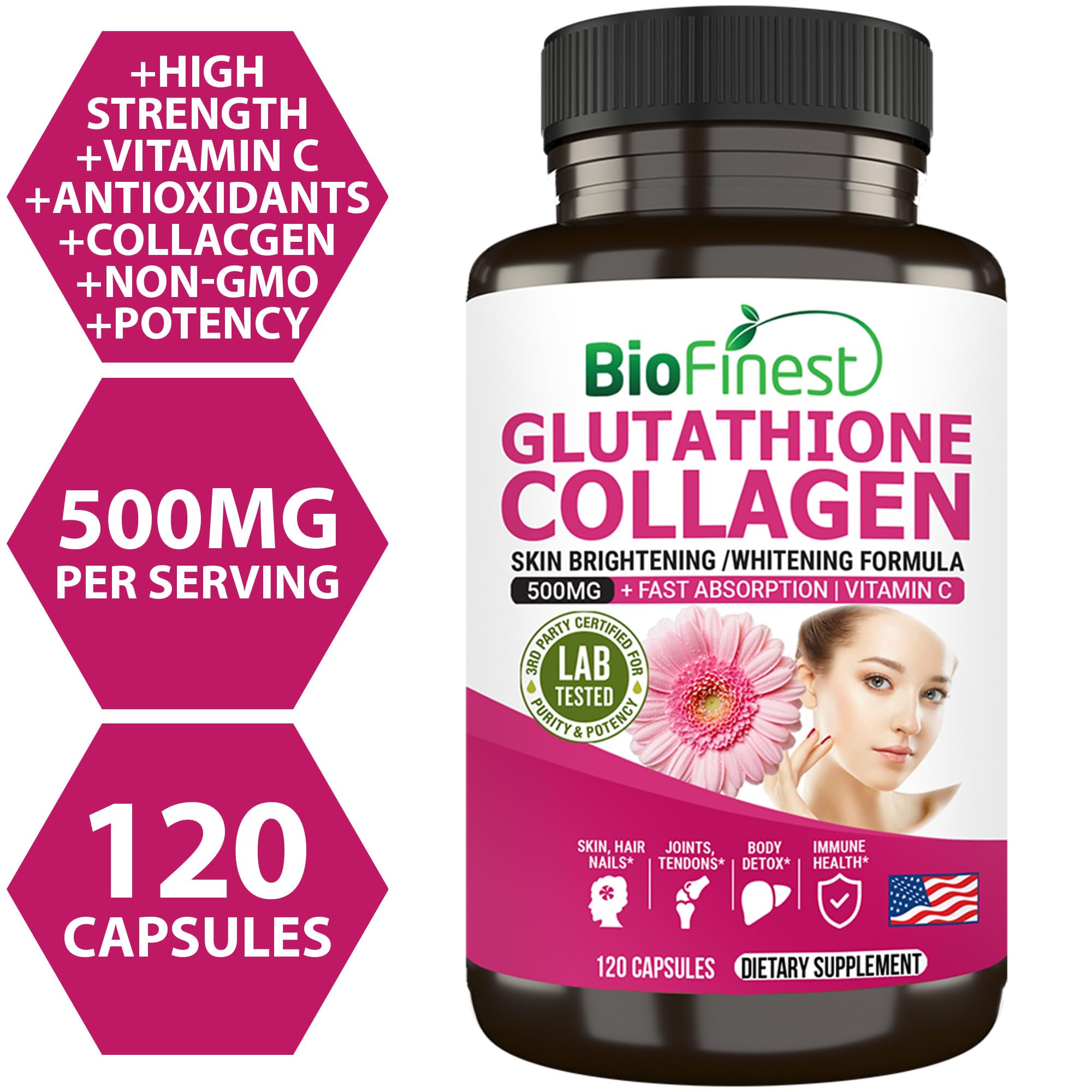 biofinest glutathione collagen review Glutathione+ Gummies  Vitamin C Hyaluronic Acid Astaxanthin Skin Brightening Radiance BioFinest L Glutathione Collagen 500mg