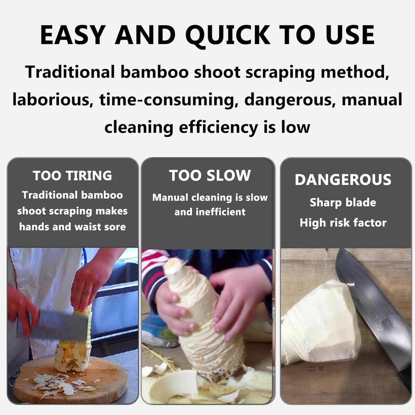 Pelapatate Canna da Zucchero Elettrica，7500RPM 2 modalità Interruttore，Impermeabile Ricaricabile，Canna Zucchero Ananas Sprighe Bambu Zucca Taro