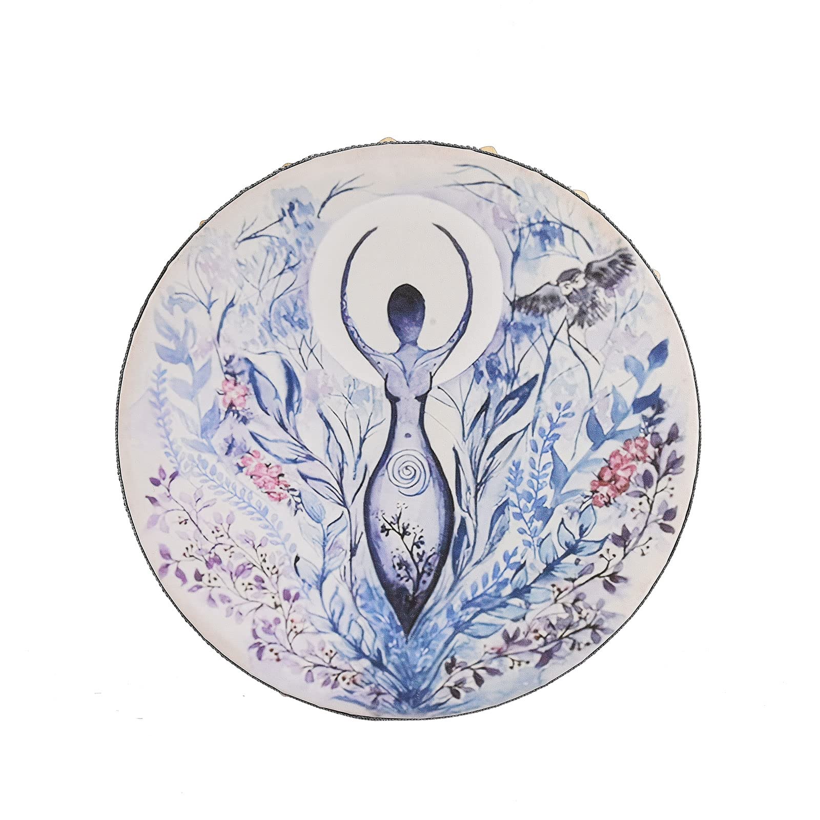 Tambor de Chamán de 10 Pulgadas Con Diseño de Árbol de la Vida, Baqueta, Instrumental de Alquimia y Luna, Sanador de Sonido
