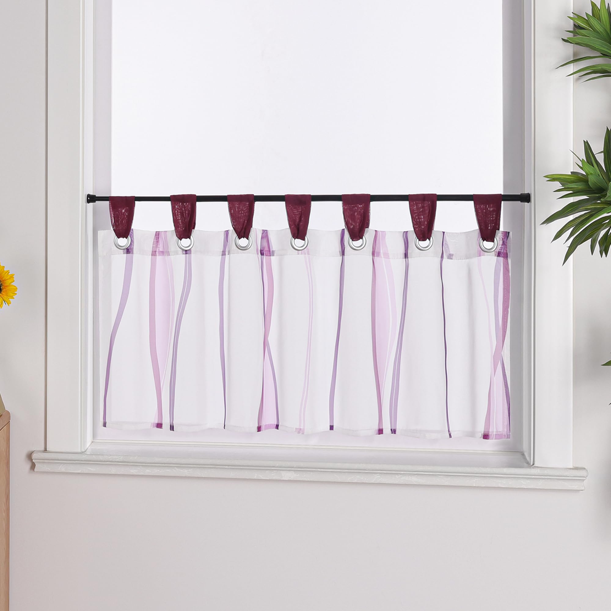 Just Contempo Tenda A Pannello In Voile Trasparente Con Passanti - 100% Poliestere, Leggera E Elegante, Protezione Solare, Lavabile In Lavatrice