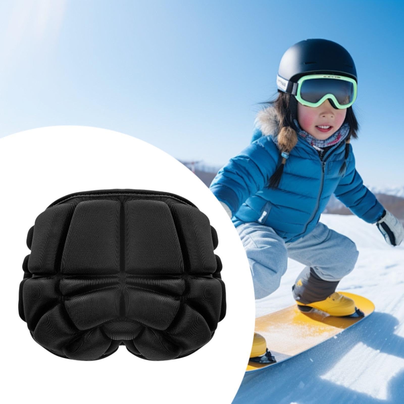 Milageto Equipo Protector de esquí, Protector de coxis, Pantalones Acolchados portátiles, cómodo cojín para el Trasero, para monopatín, Patinaje artístico