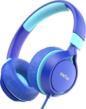EarFun S1 Kids Headphones, Foldable Wired Headphones for Kids, 85dB Volume Limit, Stereo Sound, Adjustable Headband, Portable Lightweight On-Ear Headphone for School/Travel/Boys/Girls/PC/Tablet