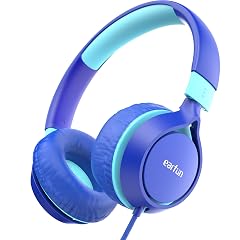 EarFun S1 Kids Headphones Foldable Wired Headphones for Kids 85dB Volume Limit Stereo Sound Adjustable Headband Portable Lightweight