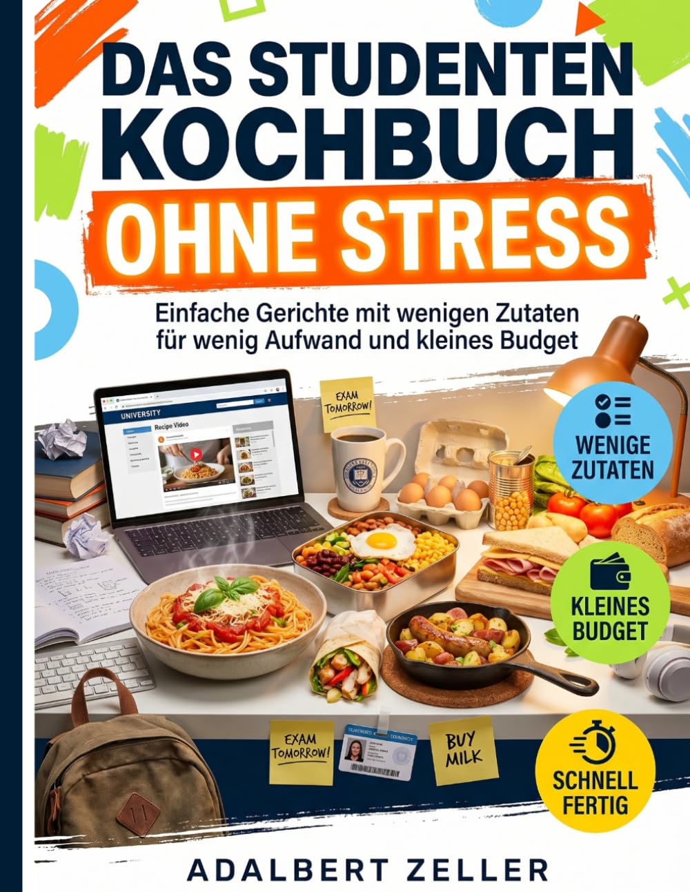 Das Studenten Kochbuch ohne Stress: Einfache Gerichte mit wenigen Zutaten für wenig Aufwand und kleines Budget