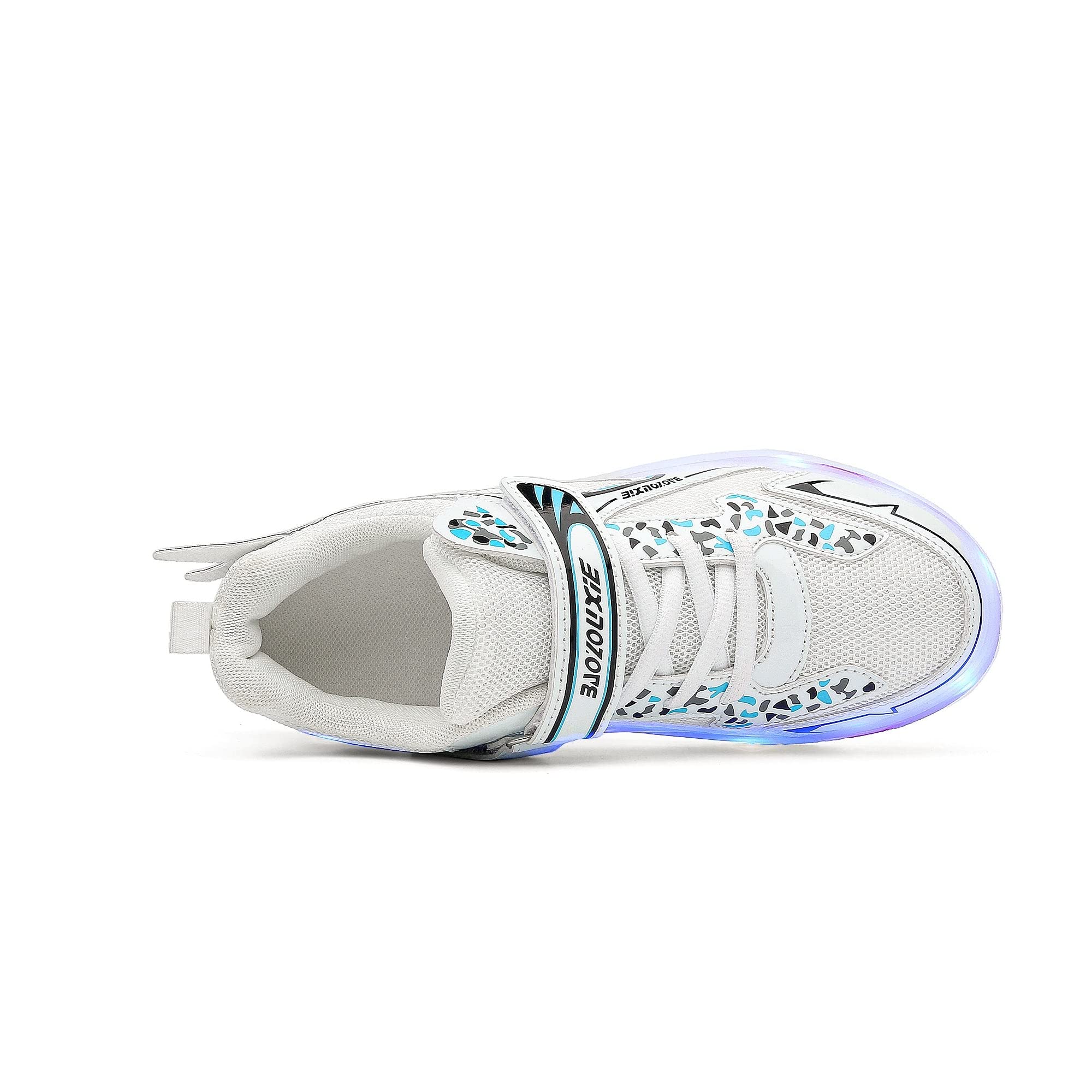 Jungen Mädchen Rollschuhe Schuhe Mit 4 Rollen Skateboardschuhe, Verstellbar Jugend Schuhe mit Rollen und LED Licht, Multifunktionale Sportschuhe Outdoorschuhe für Kinder Erwachsene…