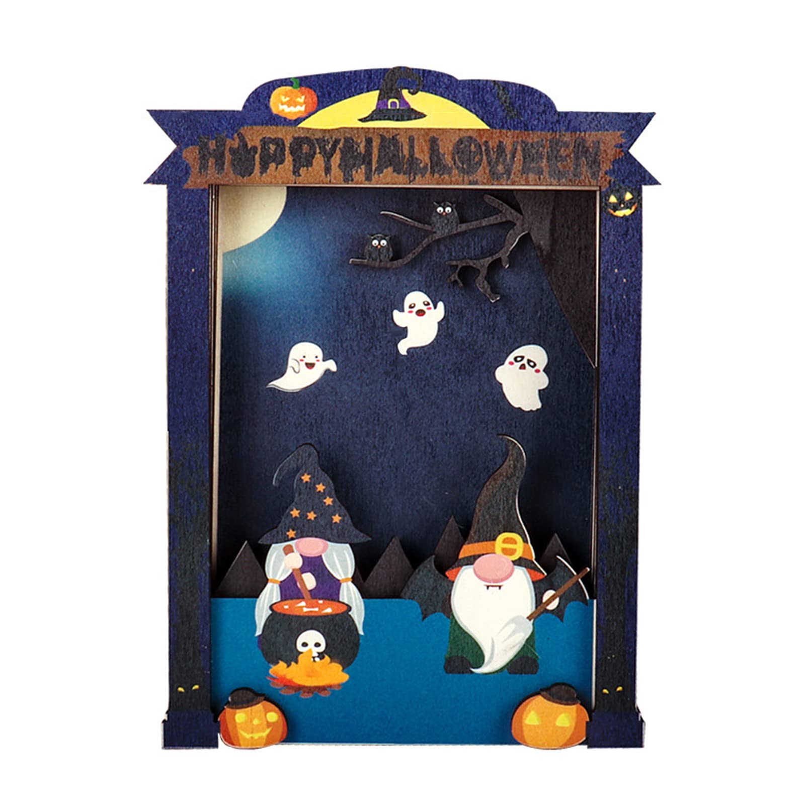 Nucelit Halloween Wooden Ornament Pumpkin Door Hanging Signs Pendant Halloween Party Decorations for Home Wooden Plaques Personalized Engraved for