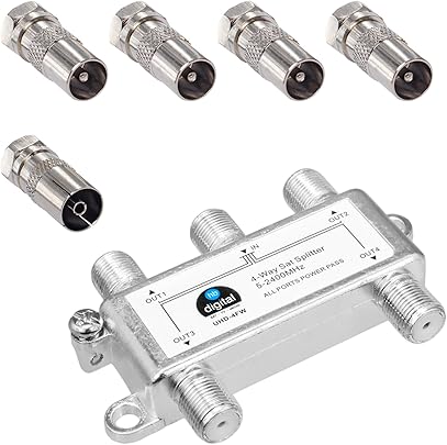 Amplificatore segnale SAT nbsp nbsp Distribuzione Set della Digital placcato oro connettore Amplificatore segnale SAT nbsp nbsp Distribuzione Set della Digital placcato oro connettore