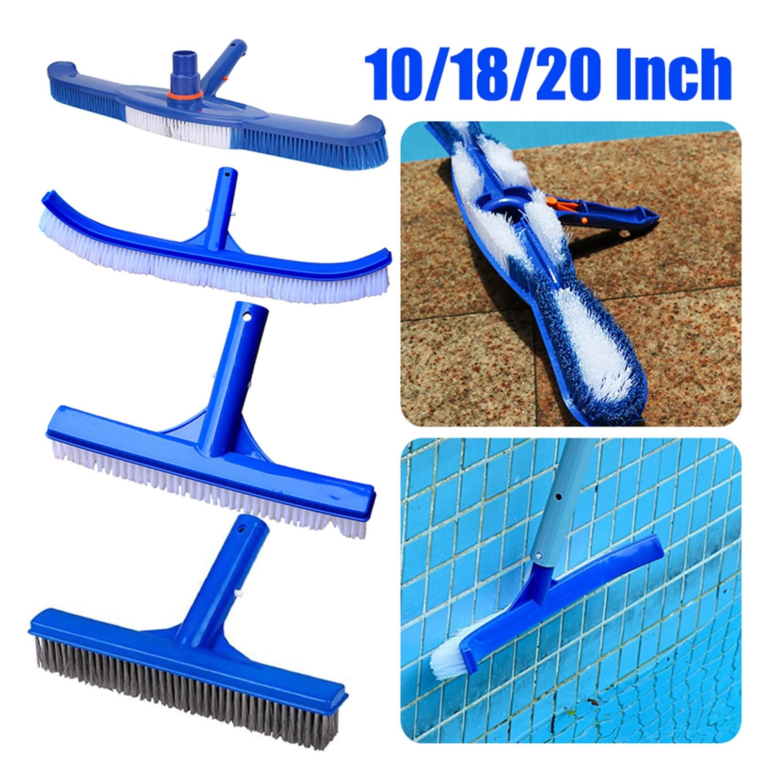 Głowica ssąca Pływanie Szczotki basenowe Miotła podłogowa Środek czyszczący SPA Wall Pływanie Przenośne elementy zewnętrzne(20inch bule 2pcs)