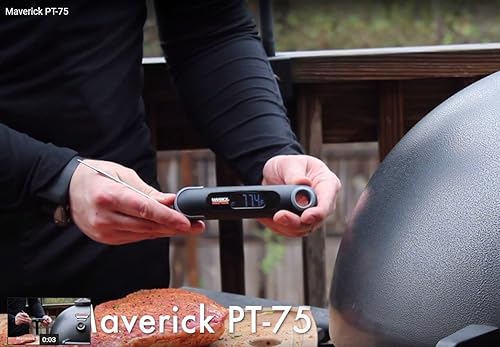 Miniatura 6 de Maverick Termómetro digital de lectura instantánea 2 en 1 para cocinar y cocinar a la parrilla, ahumador para barbacoa, sonda para carne, color negro