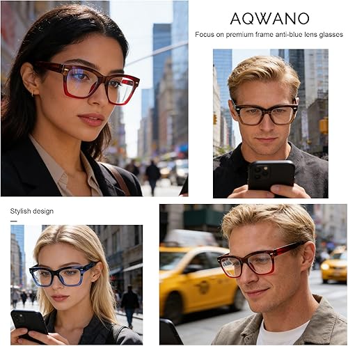 Miniatura 4 de Oversized Design Reading Glasses for WomenMen, Computer Blue Light Blocking Fashion Square Reader Anti GlareFatigue
