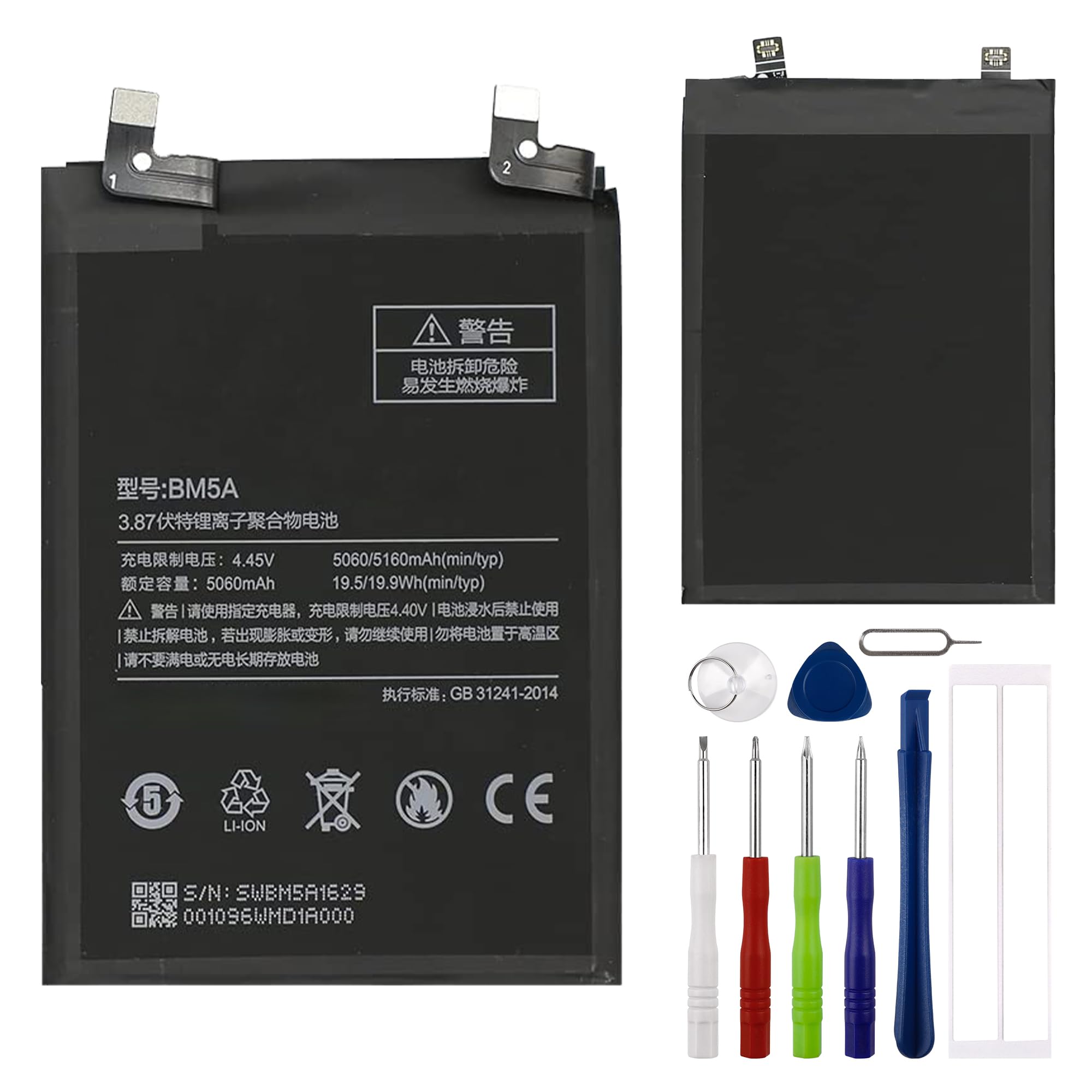 Replacement Battery BM5A Compatible with Redmi Note 11 Pro 5G 21091116I 2201116SG with Tools