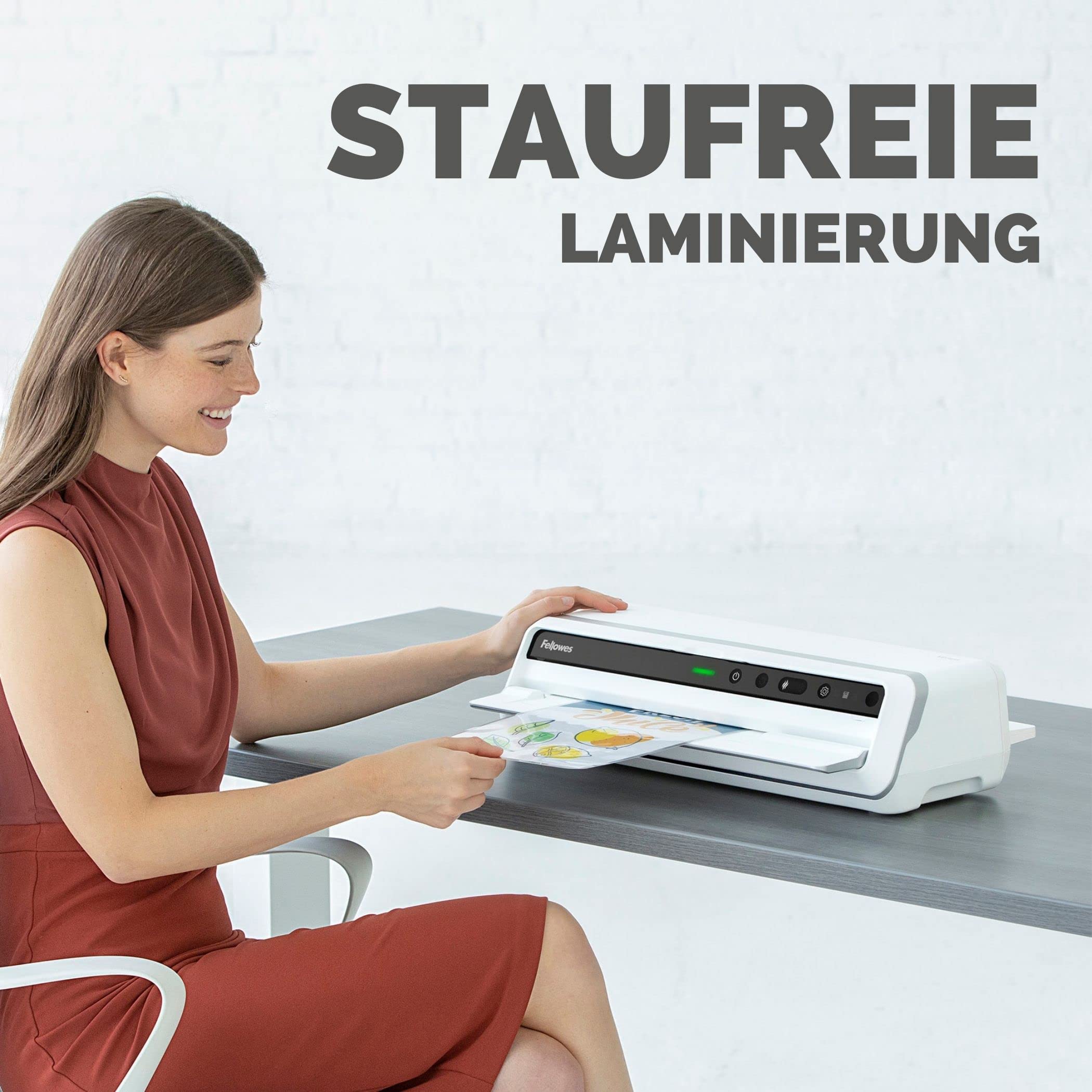 Fellowes Laminiergerät Venus A3 - vollautomatischer Highspeed Laminator - nur 30-60 Sek. Aufwärmzeit - für Heißlaminierfolien bis 250mic - Anti-Stau-Funktion - inkl. Starterset für 10 Laminationen