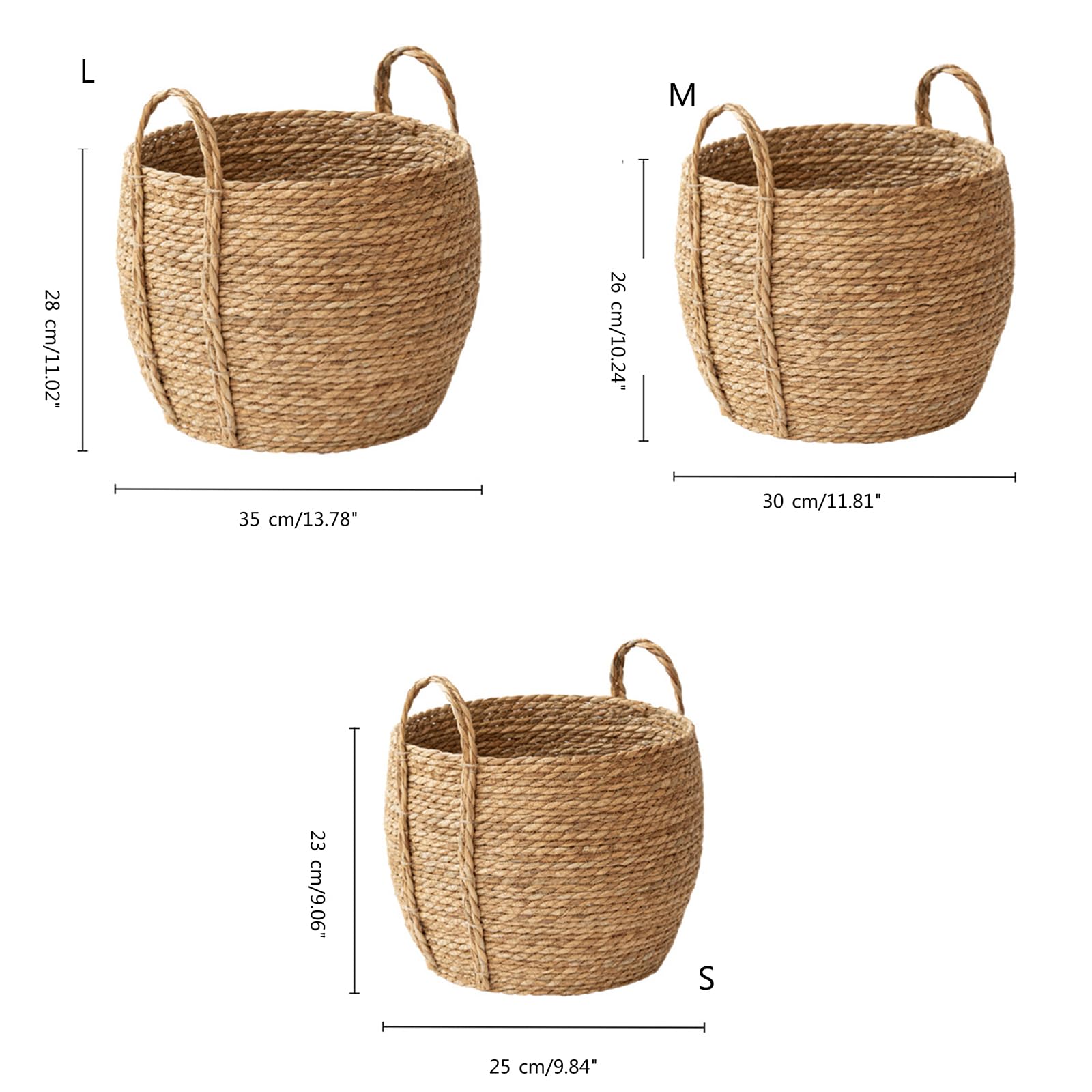 Cabilock 1pezzi Cesto Di Paglia Intrecciata Fatto Mano Vaso Per Piante Da Interno Cestino Per Fiori Contenitore Di Fiori Cesto Intrecciato Per Arredamento Casa e Ufficio