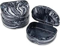 Vista 16 de Practicon Estuches de retención de mármol, funda de alineador de ortodoncia, soporte para protector bucal (paquete de 3) océano