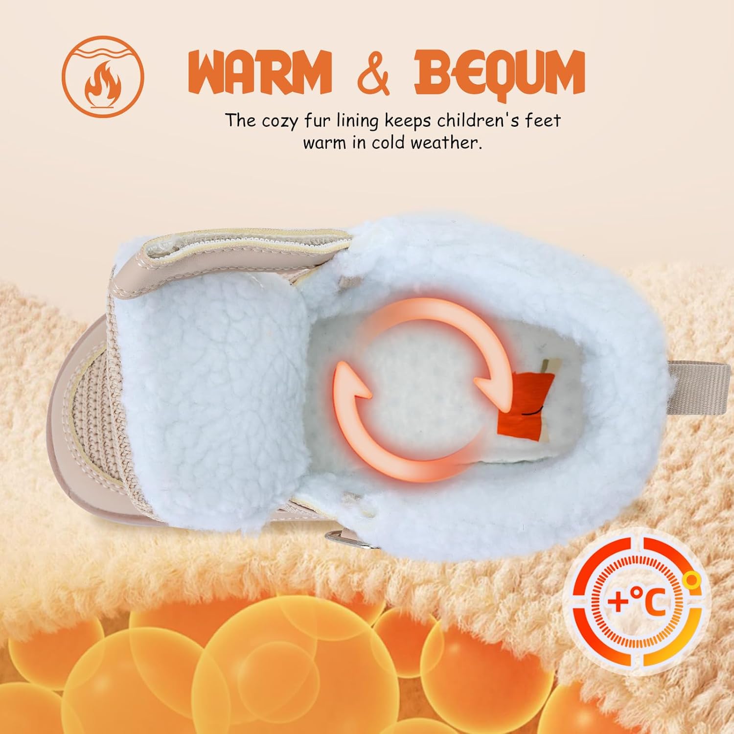 WateLves Toddler Little Kids Wide Barefoot Shoes Boys Girls Winter High Top Minimalist Sneakers Faux Fur Ankle Boots Warm Walking Shoes for Indoor Outdoor | Naturally Splay | Flexible Fit - Image 5