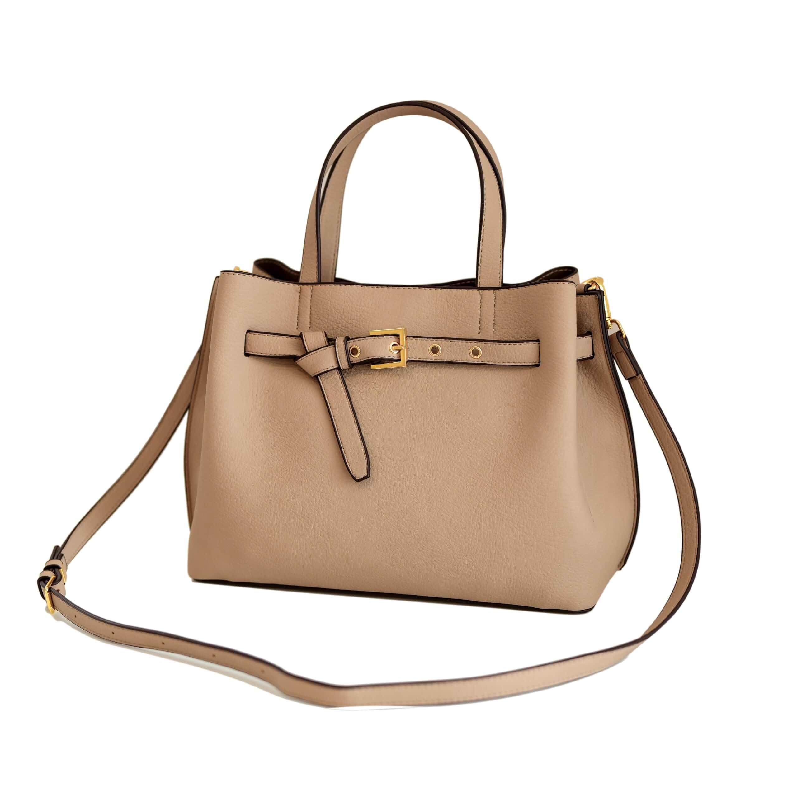 Chillpaper Women's Handbags Purses Top Handle Satchel Tote Work Bag Medium Ladies Shoulder Bag, PU Leather, Belt Detail, Crossbody Bags