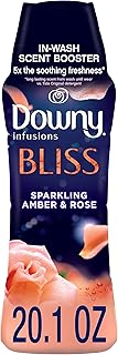 Downy Infusions Laundry Scent Booster Beads for Washer, Bliss, Sparkling Amber & Rose, 20.1 Oz