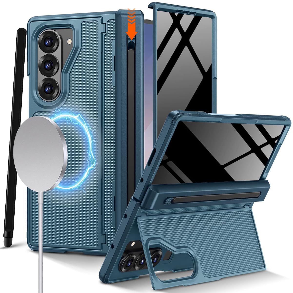 Coque en polycarbonate Galaxy Z Fold 6 avec stylet intégré et rabat - 8