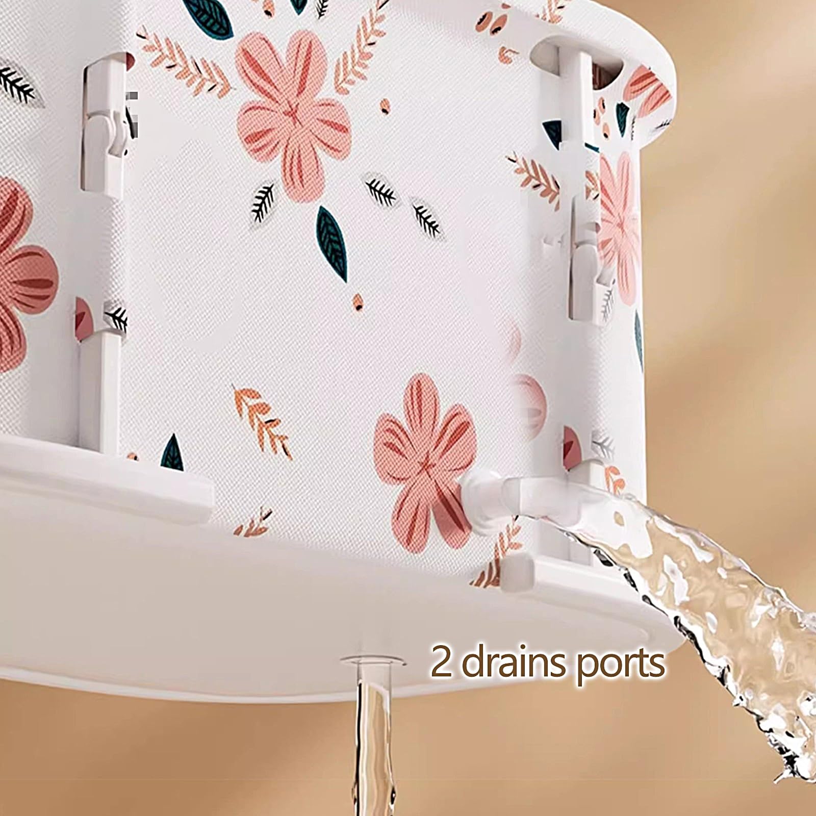 Składana Wanna Dla Dorosłych Przenośna Wanna Podróżna Mobilna Wanna Wolnostojąca Wanna z Hydromasażem Idealna do Domu SPA Łatwe do Przechowywania(100 * 55 * 58cm)