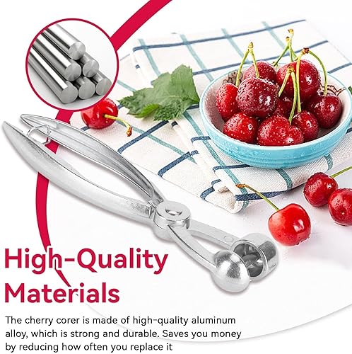 Miniatura 6 de 2 herramientas de descarador de cerezas, herramienta de deshuesador de cereza, removedor de hoyos de aleación de aluminio, removedor de semillas de