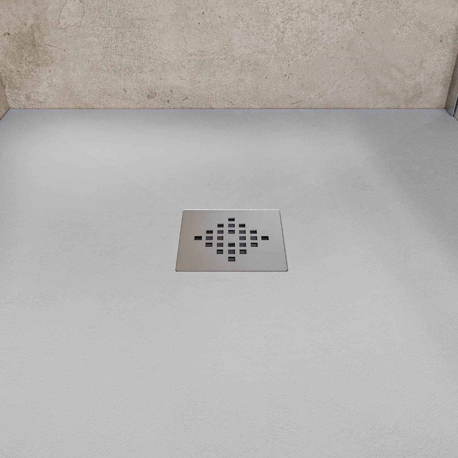 SOULBATH Plato de Ducha - Resina - Gel Coat - Textura Liso Seda - Antideslizante - Color Moka - 90x80- Extraplano 3cm. Incluye Válvula de desagüe - Standard