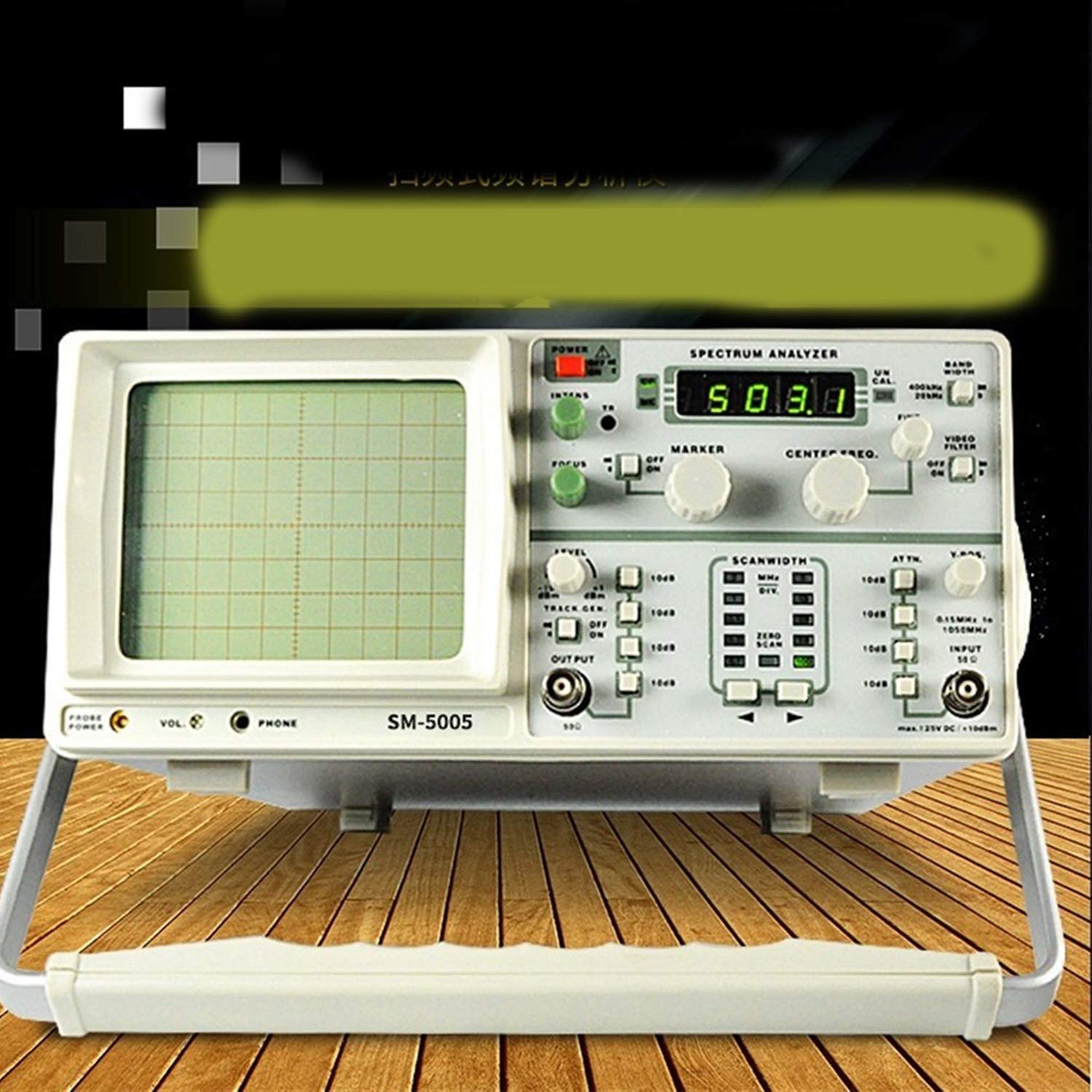 SM5005 Handheld Spectrum Analyzer Częstotliwość 0.15-500 MHz Instrumen Brak generatora sygnału śledzenia Dokładny pomiar