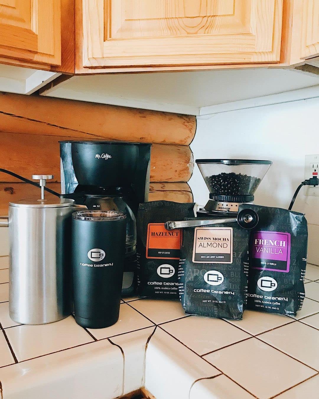 Dark Chocolate Almond Flavored Coffee, Specialty Arabica Coffee, Medium Roast, 3LB, Automatic Drip (Ground)