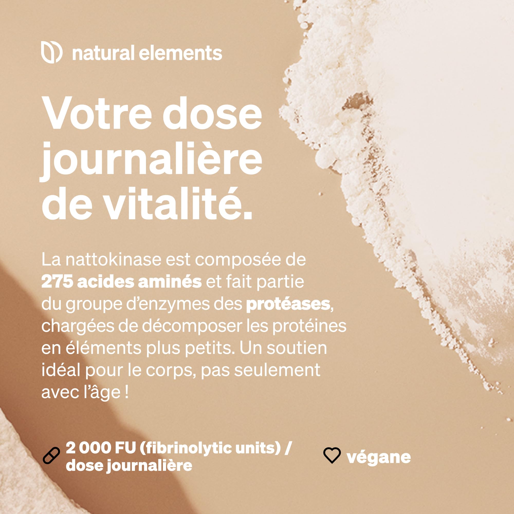 Nattokinase – 180 gélules hautement dosées de 100 mg (20 000 FU/g) chacune – natto issu de soja sans OGM – végane, sans additifs inutiles – produit et contrôlé en laboratoire en Allemagne