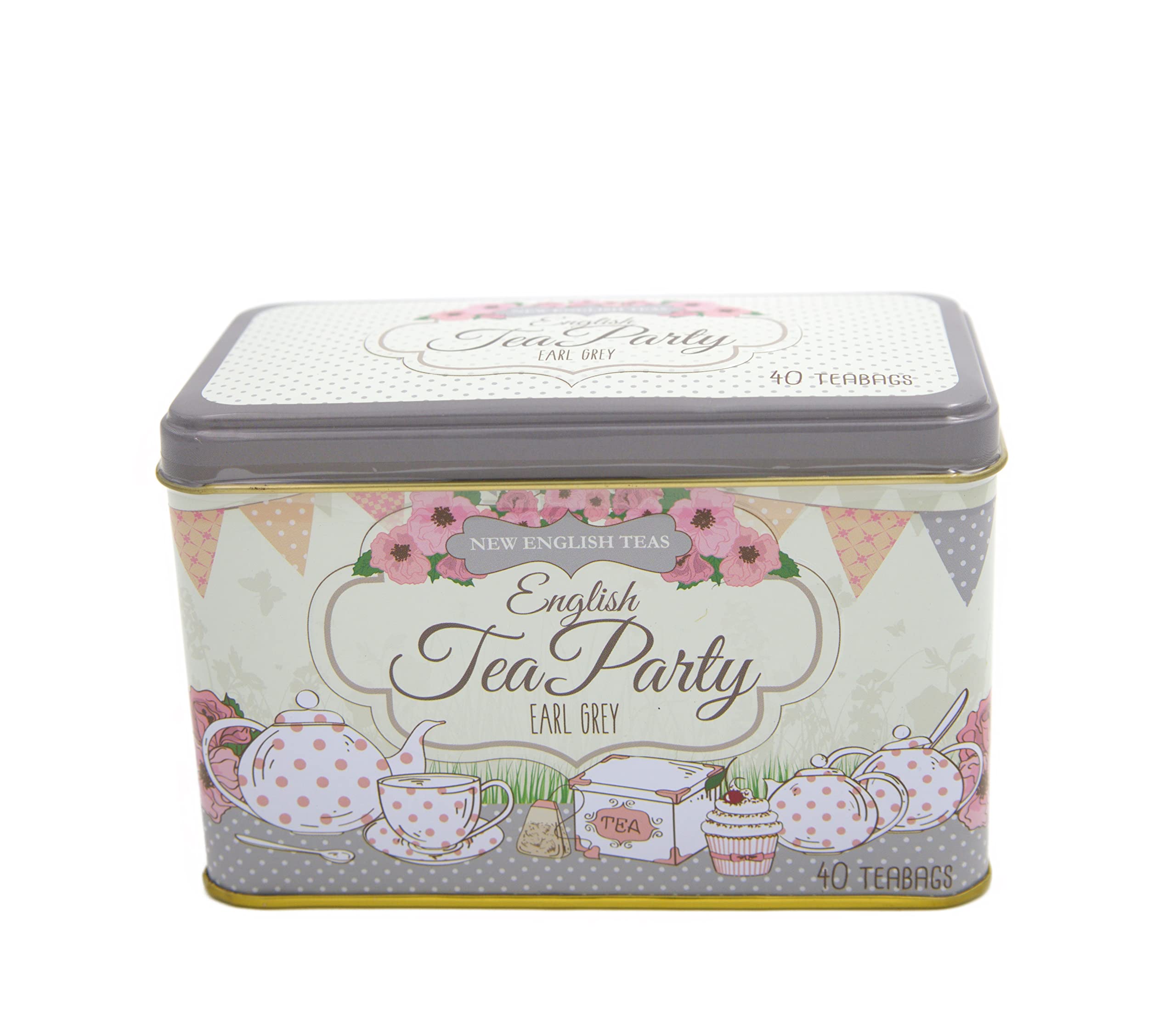 New English Teas Party Earl Grey Teabag Tin