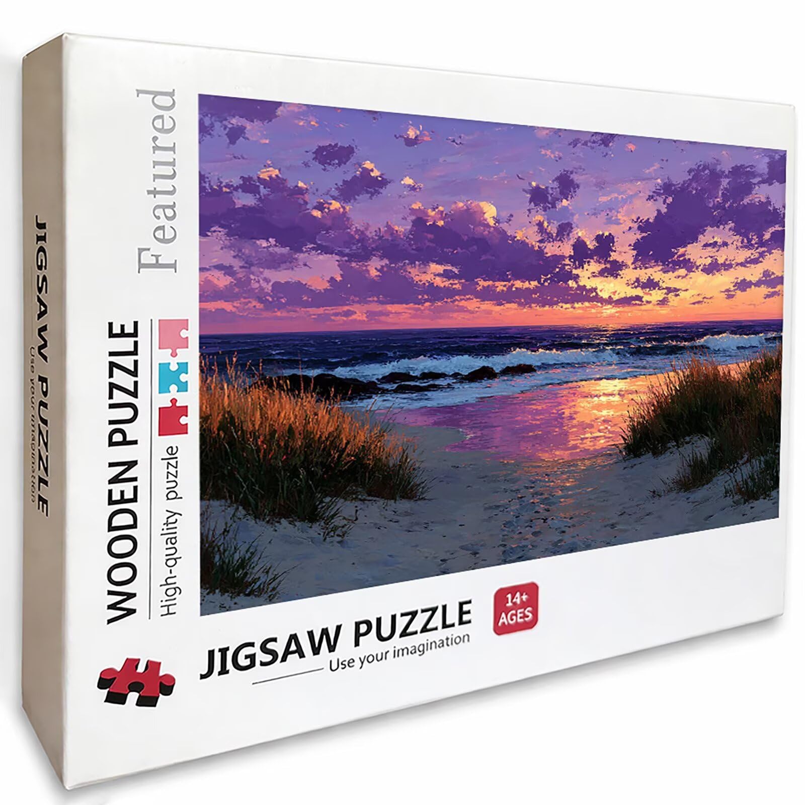Puzzle 3000 elementów dla dorosłych na plażę, drewniane puzzle, 122 x 81 cm, części ściśle do siebie pasują, dla mężczyzn kobiet starszych seniorów, relaks i odstresowanie, prezenty, dekoracja ścienna