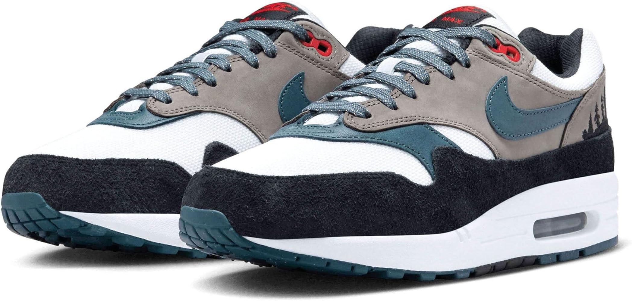 Amazon.com | Nike Air Max 1 Premium White/Slate Blue-Black Mens 
