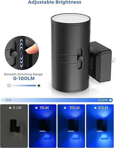 Miniatura 46 de L LOHAS LED Luz nocturna enchufable, luces nocturnas modernas enchufables a la pared, sensor de atardecer a amanecer, blanco suave 3000K, brillo