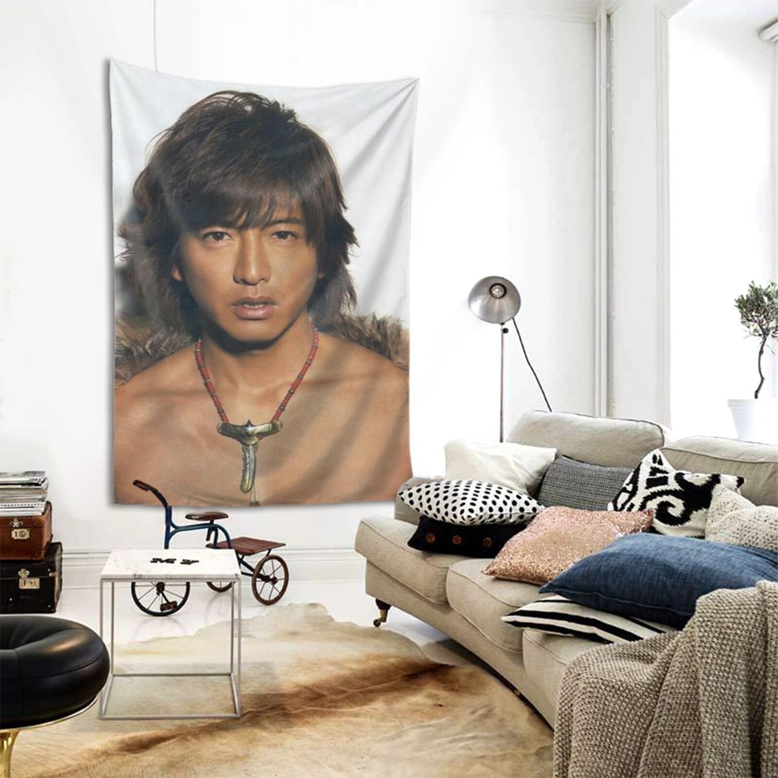 Amazon.co.jp: 木村拓哉 タペストリー おしゃれ壁掛け 写真 インテリア