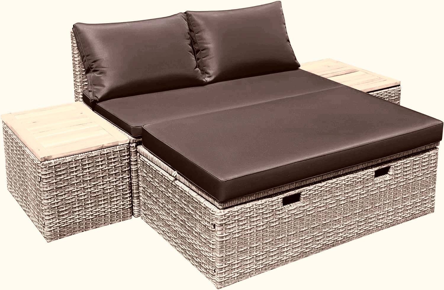 Devoko Wicker Sectional Sofa